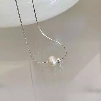 Ожерелье с каплями лавы, цепочка с жемчугом на ключицу, нишевое ощущение высокого класса, цепочка из змеиной кости, новый стиль