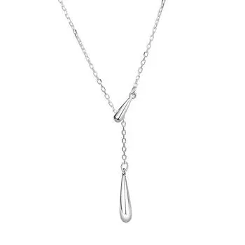 Ожерелье с каплями воды для женщин во французском минималистском и холодном стиле, регулируемое ожерелье в форме буквы Y