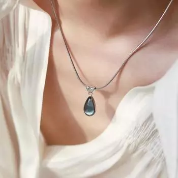 Ожерелье с каплями воды Let Tears Out Blue Teardrop, ожерелья для женщин, чокер с искусственным кристаллом и каплями воды синий