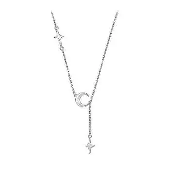 Ожерелье с кисточками Frosted Star Moon для женщин, японское и корейское, простая нишевая легкая роскошная дизайнерская цепочка на ключицу