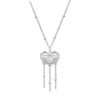 Ожерелье с кисточками и замком безопасности Fuzi, новое китайское национальное китайско-шикарное нишевое ожерелье для ключицы