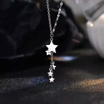 Ожерелье с кисточками Super Fairy Star, подвеска в виде пятиконечной звезды, цепочка на ключицу, модное ожерелье Temperament для женщин