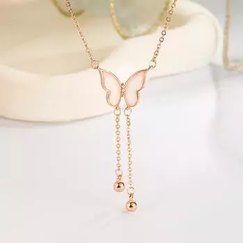 Ожерелье с кисточками в виде бабочки-феи, цепочка на ключицу, корейский стиль, легкое, роскошное, высококачественное, нишевое ожерелье с цепочкой на ключицу в виде бабочки