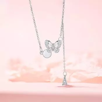 Ожерелье с кисточками в виде бабочки, темпераментная мода, женская цепочка на ключицу из нержавеющей стали от холодного ветра