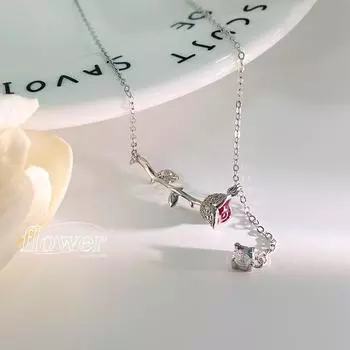 Ожерелье с кисточками в виде тюльпана - изысканное, роскошное, высококачественное, нежное, цепочка на ключицу в сказочном стиле, новый стиль