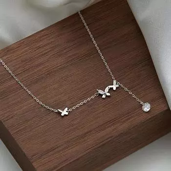 Ожерелье с кисточкой-бабочкой для женщин, цепочка на ключицу с кисточкой, новое легкое роскошное нишевое чувство