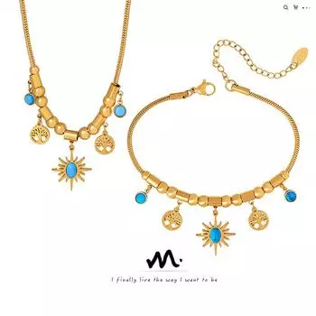 Ожерелье с кисточкой, винтажный браслет, аксессуары в этническом стиле