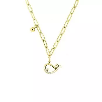 Ожерелье с китами из круглых бусин циркона, персонализированное для девочек-студенток