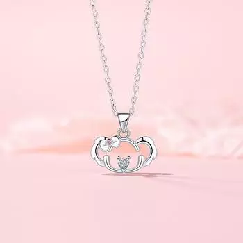 Ожерелье с коалой для женщин Niche Ins Милая подвеска в виде медведя коалы из нержавеющей стали на ключицу