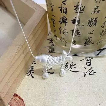 Ожерелье с кои, удачные аксессуары в китайском стиле, легкие роскошные и высококачественные аксессуары для шеи, удача и непрерывная цепочка на ключицу