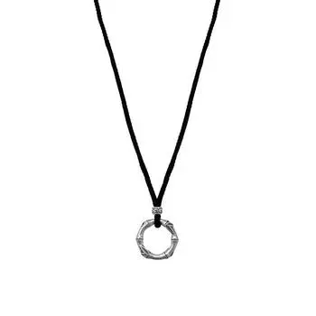 Ожерелье с кольцом из бамбукового узла: Новый китайский стиль, универсальный и элегантный, элегантный, небольшой и популярный ошейник-цепочка