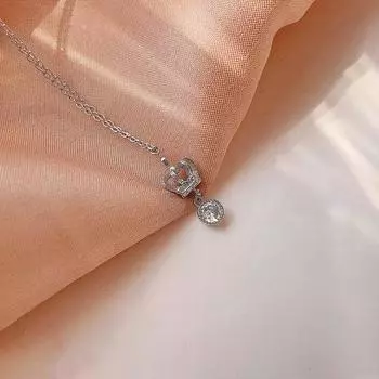 Ожерелье с короной, нишевый дизайн, ключичная цепочка, простой темперамент, подарок для девушки