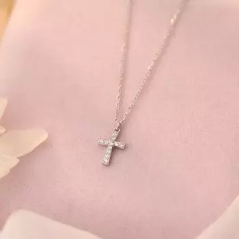 Ожерелье с крестом Персонализированное и универсальное, классическое и модное, легкая роскошная цепочка для воротника