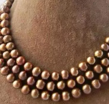 Ожерелье с круглым пресноводным жемчугом цвета кофе, 50 дюймов, 8 мм