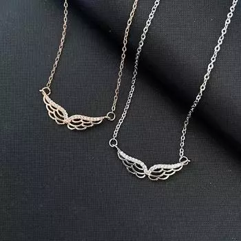 Ожерелье с крыльями ангела для женщин, ожерелье с подвеской в виде крыла ангела для женщин, ослепительное крыло, изящные элегантные ювелирные изделия, ожерелье с крыльями ангела