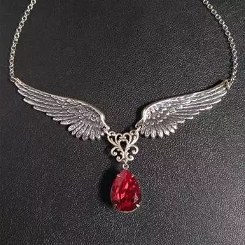 Ожерелье с крыльями ангела для мужчин и женщин, элегантное ювелирное украшение