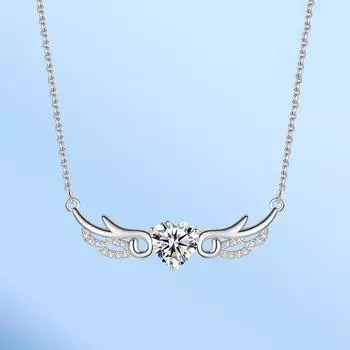 Ожерелье с крыльями ангела, женская мода, температура, индивидуальность, универсальный кулон, ожерелье с ключицей