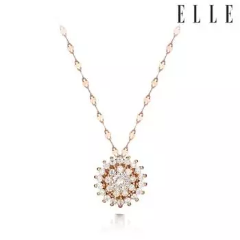 Ожерелье с кубической формой цветка 14 карат (EL14NN026) – Элегантные и неподвластные времени ювелирные изделия