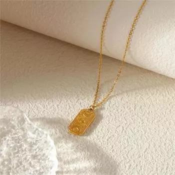 Ожерелье с квадратным глазом демона, женская цепочка на ключицу