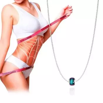 Ожерелье с лимфодренажным эффектом, меняющее цвет ожерелье с подвеской, антиотечное, цепочка из нержавеющей стали