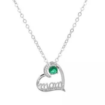 Ожерелье с любовным письмом, женское, элитное, простое, в форме сердца, с подвеской из циркона для мамы