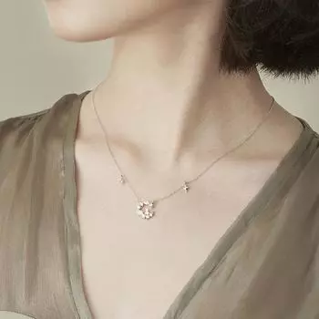 Ожерелье с лунным котом, женское простое индивидуальное дизайнерское чувство, маленькая свежая корейская версия Instagram, хипстерская цепочка на ключицу, аксессуары