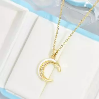 Ожерелье с луной Женское Легкая роскошь Простое Универсальное Темперамент Цепочка на ключицу Ювелирные изделия