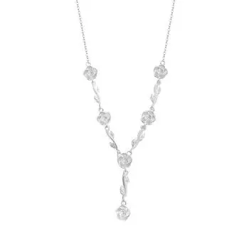 Ожерелье с маленькой розой, новый универсальный и современный дизайн, легкое роскошное ожерелье-браслет