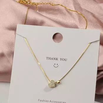 Ожерелье с микро-инкрустацией циркония в форме сердца с бриллиантами и нежным темпераментом, цепочка на ключицу, новый аксессуар для женщин