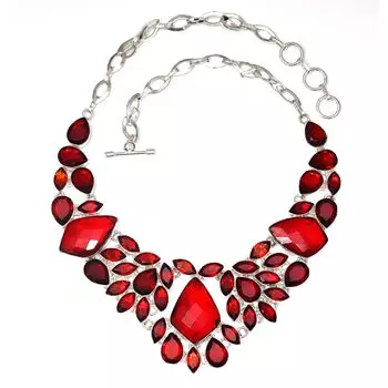 Ожерелье с мозамбикским гранатом, драгоценным камнем, этническое украшение ручной работы, 18-20