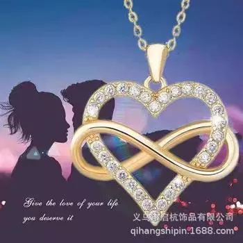 Ожерелье с надписью Любовь Женское Высококлассное Простое и Универсальное Темпераментное Слегка Инкрустированное Подвеска с 8 Буквами Цепочка на шею