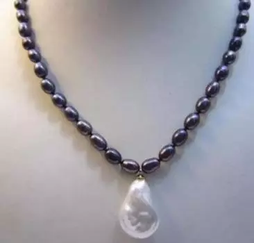 ОЖЕРЕЛЬЕ С НАТУРАЛЬНЫМ БЕЛЫМ ЖЕМЧУГОМ ЮЖНОГО МОРЯ 18 ДЮЙМОВ в стиле барокко