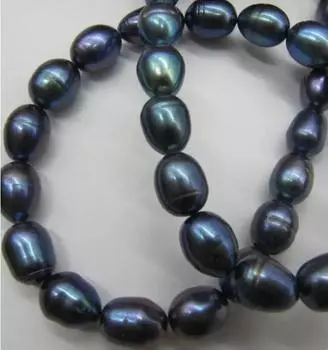 ОЖЕРЕЛЬЕ С НАТУРАЛЬНЫМ ТАИТЯНСКИМ ЧЕРНЫМ ЖЕМЧУГОМ 9–10 мм 18 ДЮЙМОВ