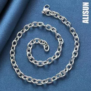 Ожерелье с О-образной цепочкой из стерлингового серебра 925 пробы, модные свадебные украшения 45CM