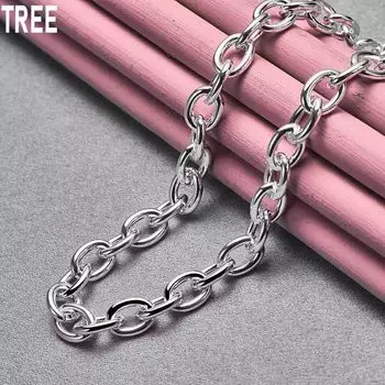 Ожерелье с О-образной цепочкой из стерлингового серебра 925 пробы, модные свадебные украшения 45CM