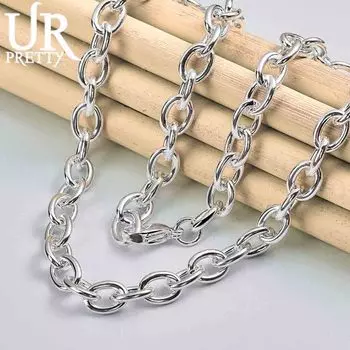 Ожерелье с О-образной цепочкой из стерлингового серебра 925 пробы, модные свадебные украшения 45CM