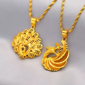 Ожерелье с павлином, подвеска в виде павлина, цветная цепочка на ключицу 40CM