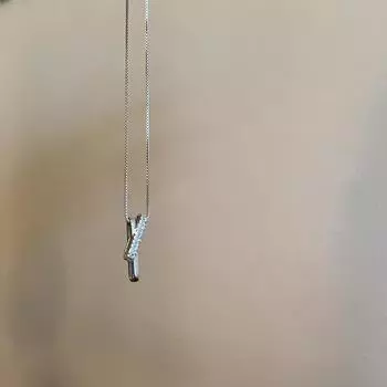 Ожерелье с переплетением Женственность Ниша Дизайн Sense Light Роскошь Длинная Геометрическая Ключичная Цепочка Из Нержавеющей Стали