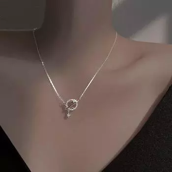 Ожерелье с планетой из стерлингового серебра 925 пробы для женщин в Instagram, уникальный дизайн, нежная бессмертная ци, легкий роскошный ветер, цепочка на воротник, подарок на День святого Валентина Adjustable size
