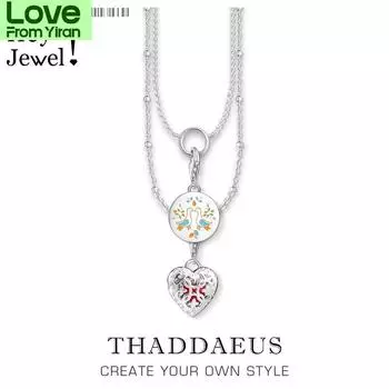 Ожерелье с подвесками Love Birds & Heart Locket, летние новые модные ювелирные изделия из европейского серебра 925 пробы, романтический подарок для женщин 45cm