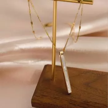 Ожерелье с подвеской, элегантное подарочное гипоаллергенное стильное легкое длинное ожерелье с подвеской для девочек, модные украшения золотистый