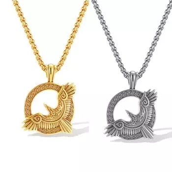 Ожерелье с подвеской-амулетом в виде орла из нержавеющей стали для мужчин, ювелирные подарки
