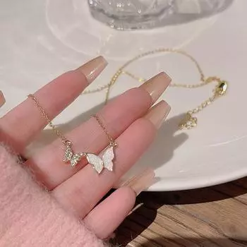 Ожерелье с подвеской, асимметрия, легкий, роскошный, уникальный, модный, прочный, подарок на день Святого Валентина, бант из титановой стали