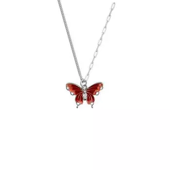 Ожерелье с подвеской-бабочкой в стиле Ins, персонализированный темперамент, универсальный милый воротник в литературном стиле