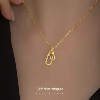 Ожерелье с подвеской Banyan Tree из серебра S925 пробы для женщин NS714 белого золота