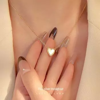 Ожерелье с подвеской Banyan Tree S925 из серебра в корейском стиле с белой ракушкой NS1131 белый