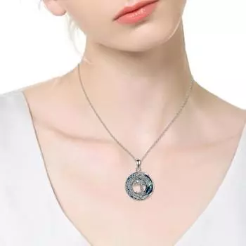 Ожерелье с подвеской «Древо жизни» из искусственного кристалла с полой регулируемой цепочкой, символизирующей добро