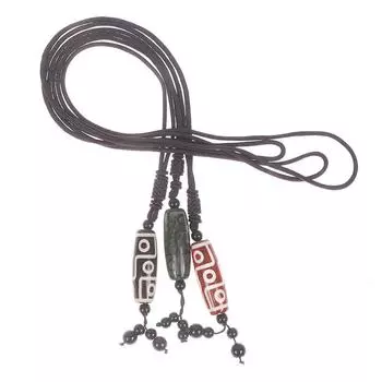 Ожерелье с подвеской «Дзи» из девяти глаз Тибета, модное стильное ожерелье из натурального камня зелёный