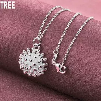 Ожерелье с подвеской «Фейерверк» из стерлингового серебра 925 пробы, модные свадебные украшения O-40CM