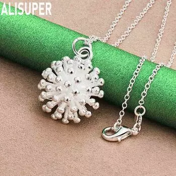 Ожерелье с подвеской «Фейерверк» из стерлингового серебра 925 пробы, модные свадебные украшения O-40CM